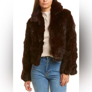 Adrienne Landau real rabbit fur NWT